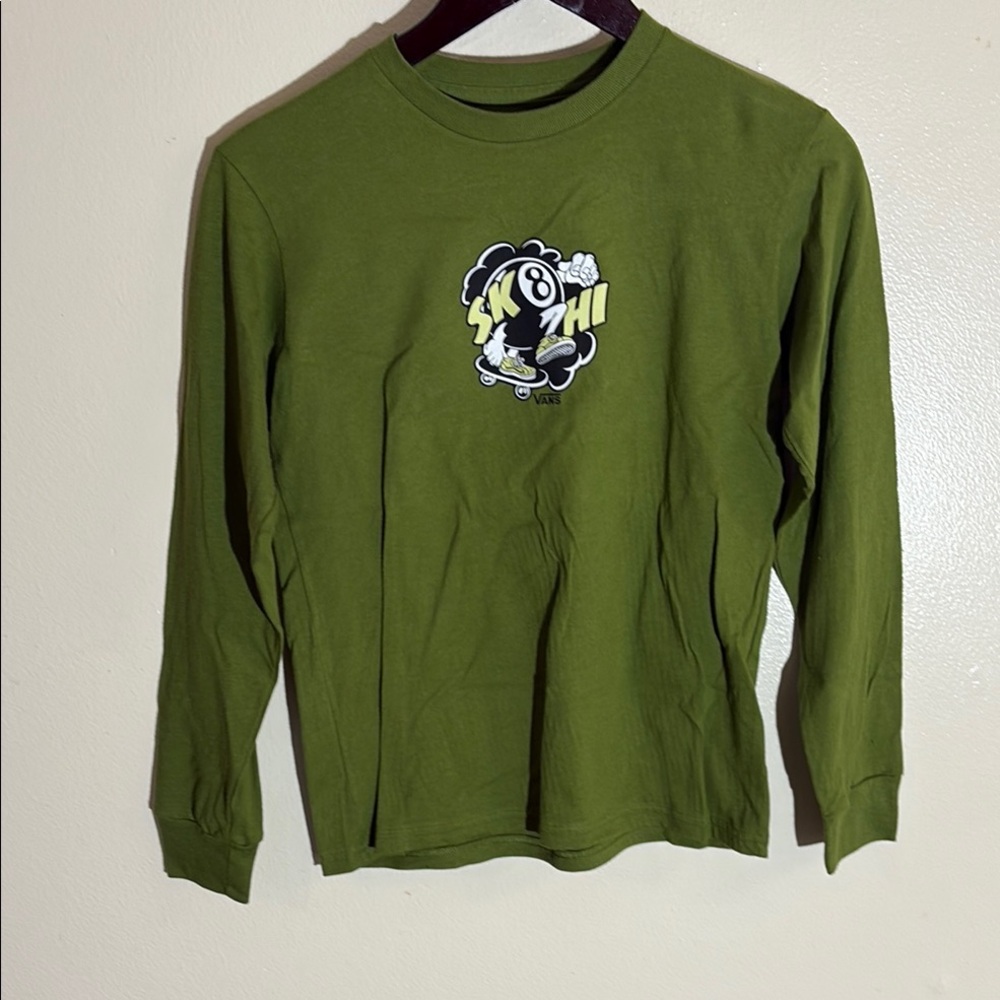 Green Long Sleeve Kids Shirt